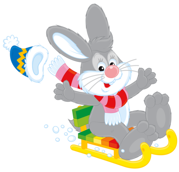 Transparent  Cartoon Rabbit for Easter
