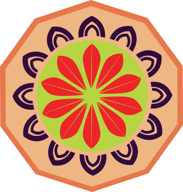 Transparent Rangoli Symbol Drawing Petal Flower for Diwali