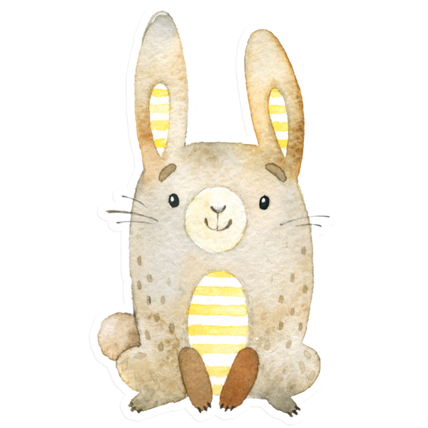 Transparent Hare Easter Bunny Rabbit Stuffed Toy for Easter