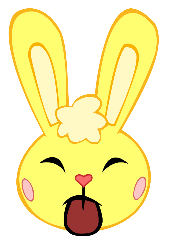 Transparent Cuddles Flaky Flippy Yellow Rabbit for Easter