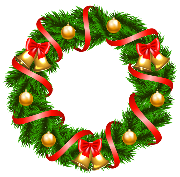 Transparent Christmas Wreath Garland Fir Pine Family for Christmas