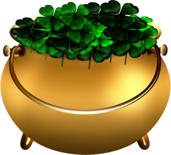 Transparent Leprechaun Holiday Blog Flowerpot Plant for St Patricks Day