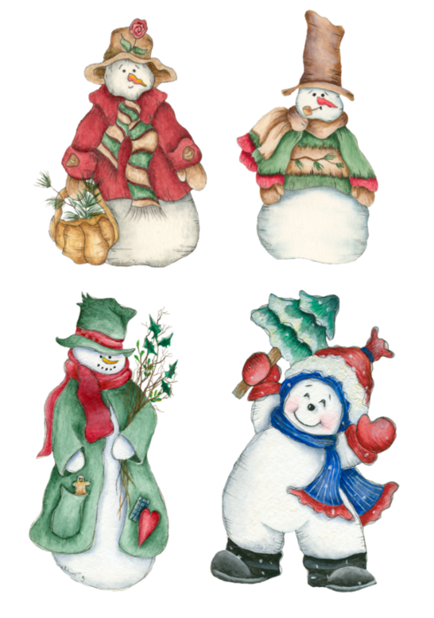 Transparent Christmas Ornament Snowman Christmas Figurine for Christmas