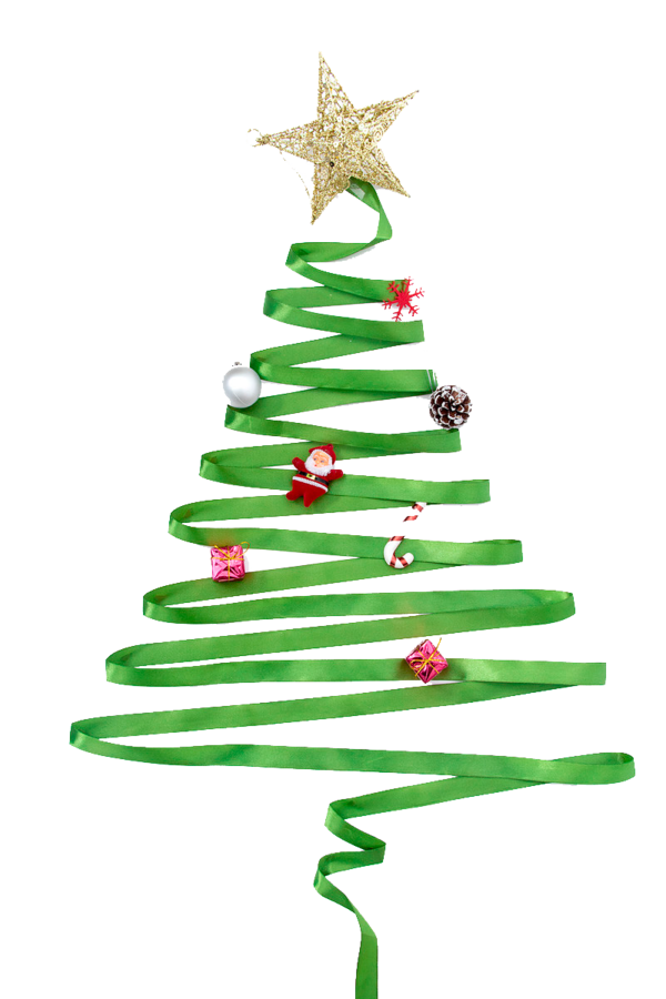 Transparent Christmas Christmas Tree Ribbon Fir Pine Family for Christmas