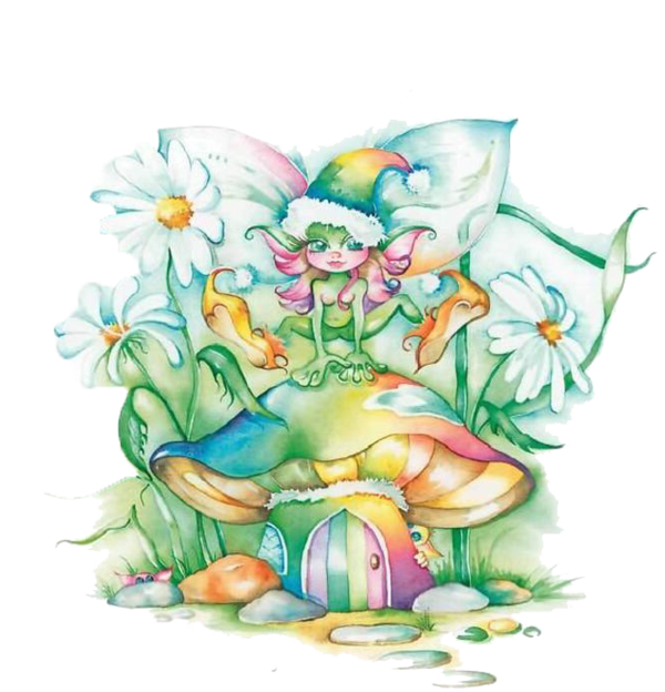 Transparent Decoupage Dragon Paper Plant Flower for Easter