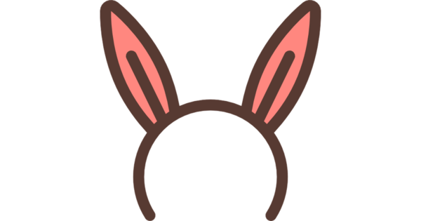 Transparent Ear Line Pink for Easter
