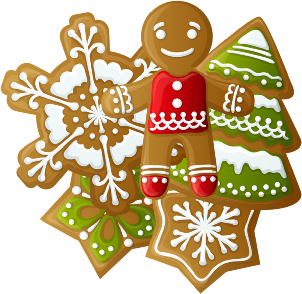Transparent Christmas Cookie Gingerbread Man Gingerbread Christmas Ornament Food for Christmas