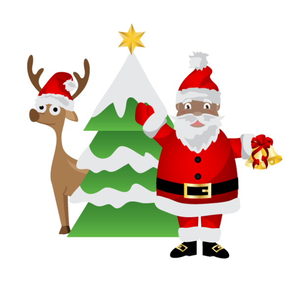 Transparent Christmas Tree Santa Claus Reindeer Christmas for Christmas