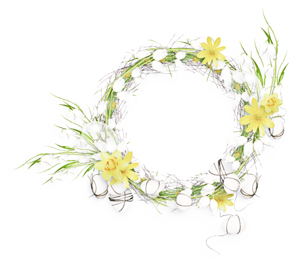 Transparent Floral Design Picture Frames Easter Flower Plant for Easter
