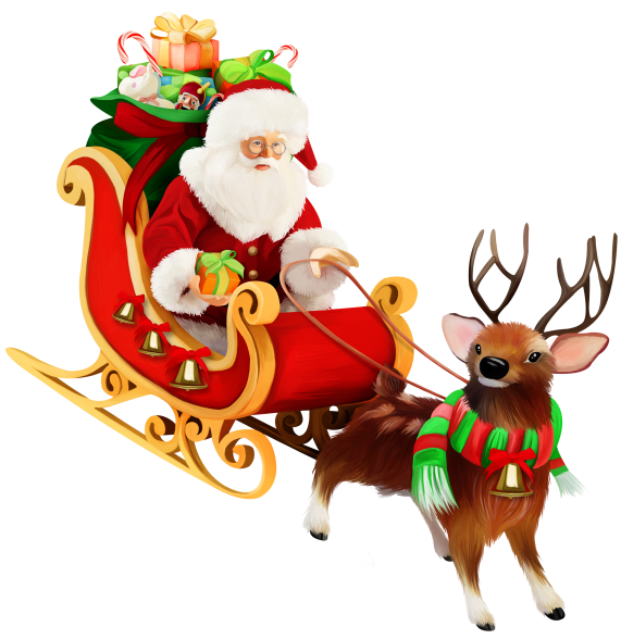 Transparent Santa Claus Reindeer Santa Claus Village Christmas Ornament Deer for Christmas