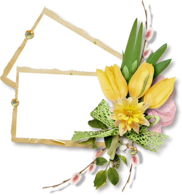 Transparent Easter Picture Frames Flower Bouquet Plant Flower for Easter