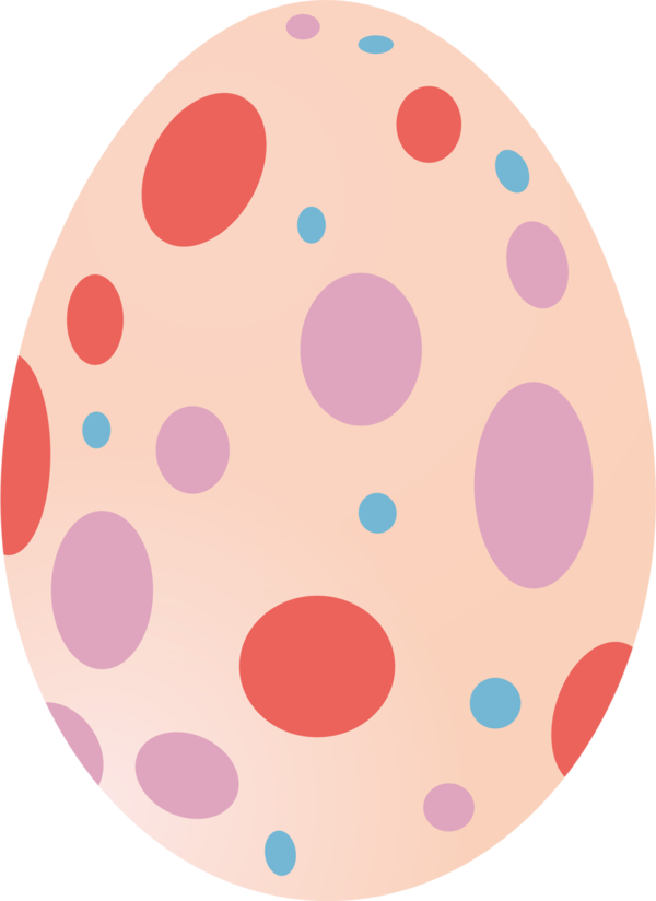 Transparent Painting Egg Easter Egg Polka Dot Circle for Easter