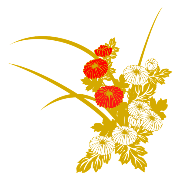 Transparent Floral Design Japan Flower Yellow for Easter