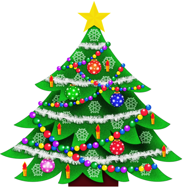 Transparent Christmas Christmas Tree Santa Claus Fir Pine Family for Christmas