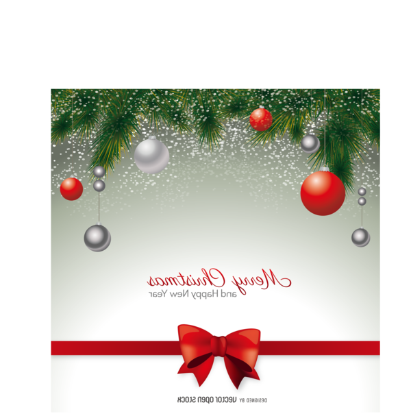 Transparent Santa Claus Christmas Post Cards Fir Christmas Ornament for Christmas