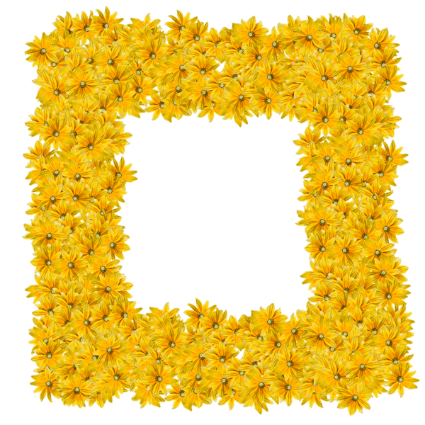 Transparent Yellow Picture Frames Flower for Easter