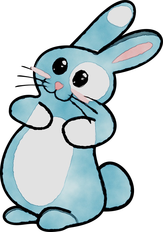 Transparent Hare Whiskers Cartoon Rabbit for Easter