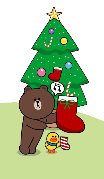 Transparent Christmas Tree Bear Line Fir Pine Family for Christmas