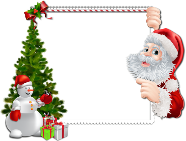 Transparent Santa Claus Borders And Frames Christmas Fir Christmas Ornament for Christmas