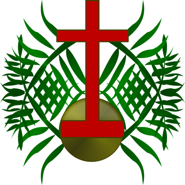 Transparent Holy Week Palm Sunday Passion Sunday Symbol Emblem for Easter