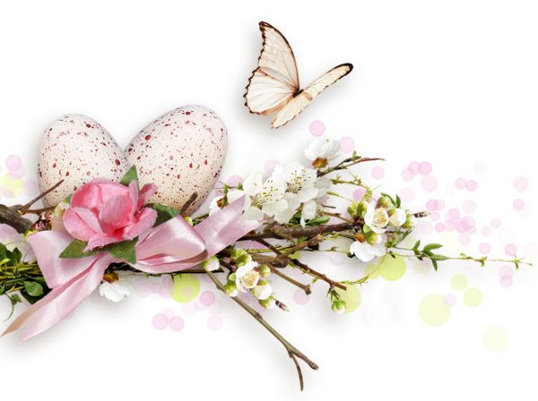 Transparent Flower Floral Design Regional Hospital Butterfly for Easter