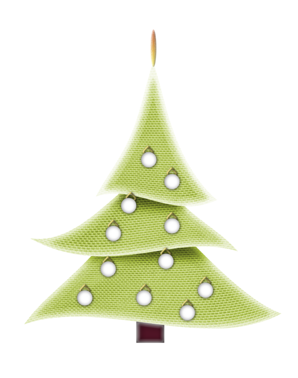 Transparent Christmas Tree Christmas Ornament Spruce Green for Christmas