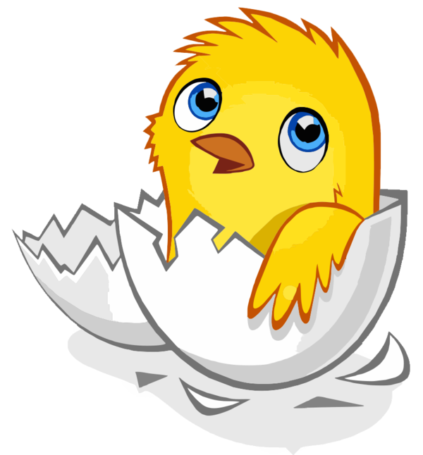Transparent Chicken Egg Kifaranga Emoticon Smiley for Easter