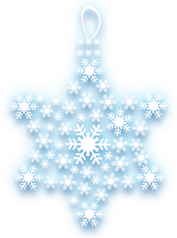 Transparent Christmas Ornament Snowflake Christmas Blue for Christmas