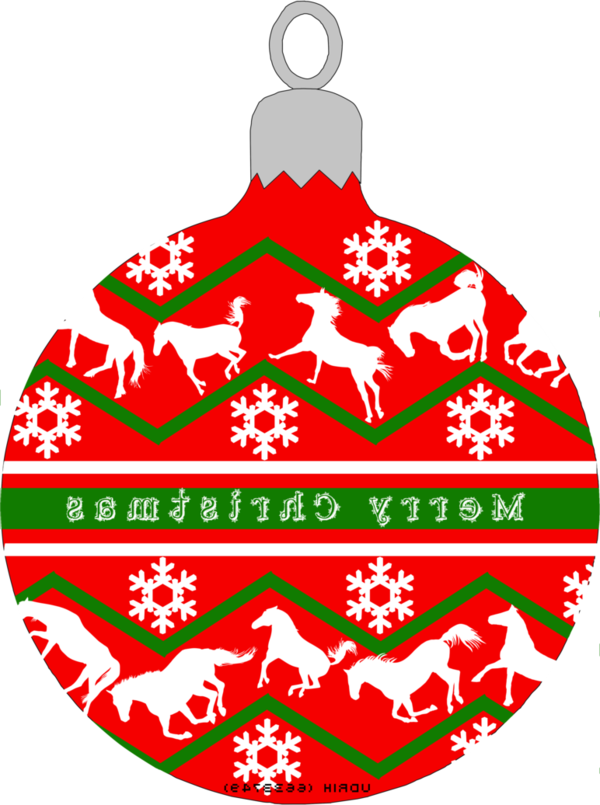Transparent Christmas Tree Horse Christmas Day Christmas Ornament for Christmas