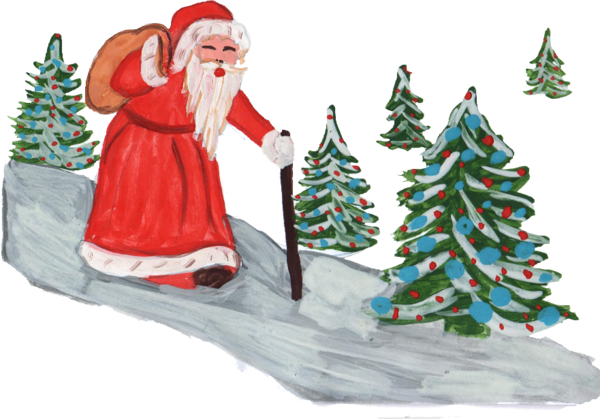 Transparent Santa Claus Christmas Christmas Decoration Fir for Christmas