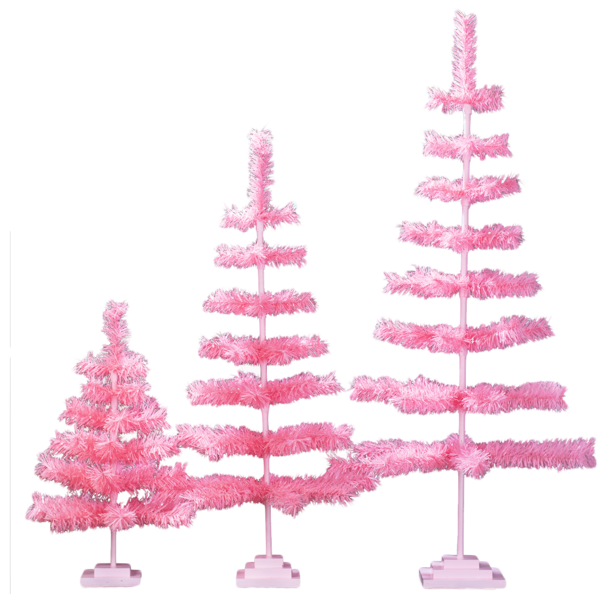 Transparent Christmas Tree Christmas Ornament Spruce Pink for Christmas