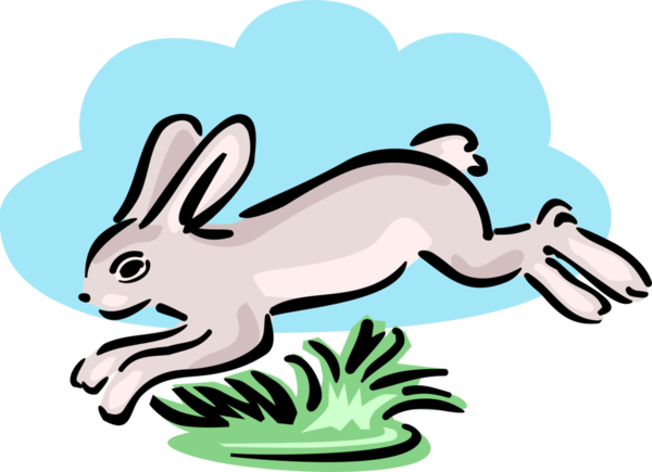 Transparent Hare Rabbit Easter Bunny for Easter