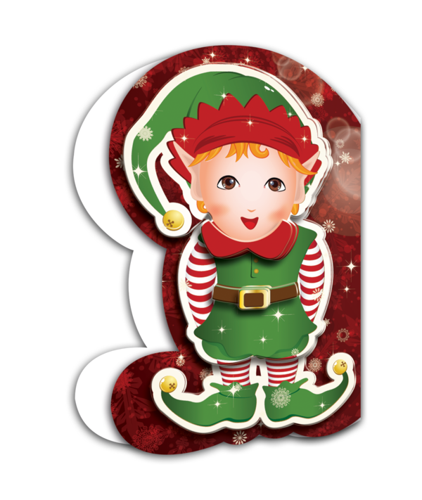 Transparent Christmas Ornament Christmas Elf Holiday Food for Christmas