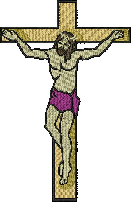 Transparent Crucifix Cartoon Christian Cross Religious Item for Easter