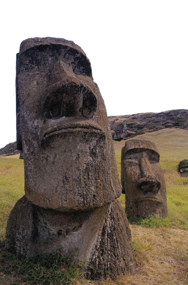 Transparent Moai Anakena Rapa Iti Memorial Monolith for Easter