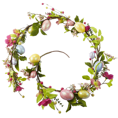 Transparent Greeting Floral Design Easter Hair Accessory Flower for Easter
