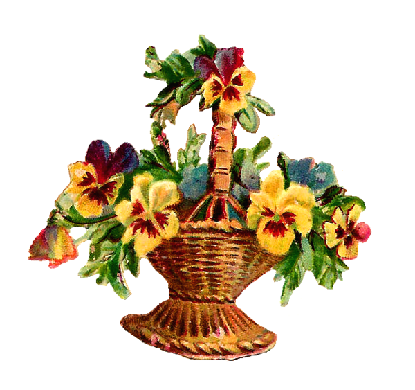 Transparent Flower Basket Antique Plant for Easter