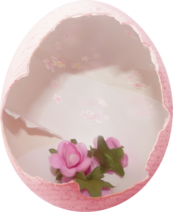 Transparent Eggshell Egg Easter Pink Plate for Easter