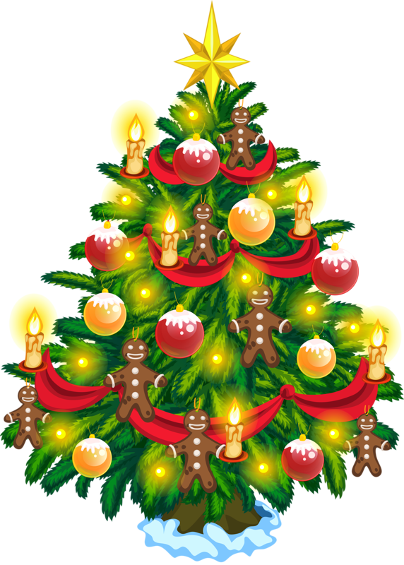 Transparent Christmas Christmas Tree Candle Fir Pine Family for Christmas