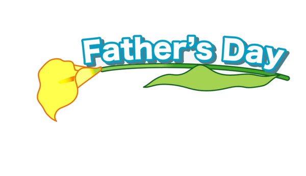 Transparent Logo Yellow Fathers Day Text for Fathers Day