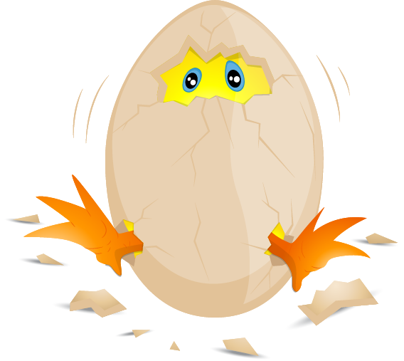 Transparent Chicken Egg Easter Egg Yellow Cartoon for Easter