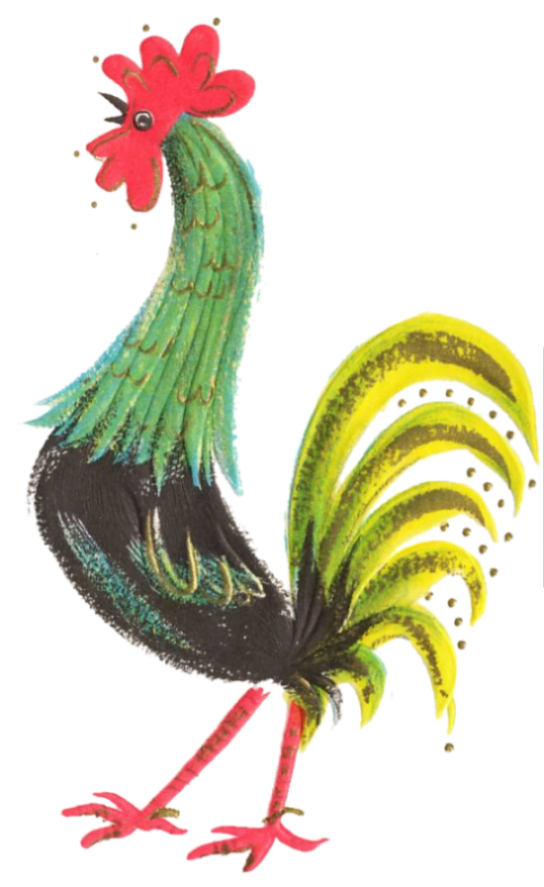 Transparent Rooster Chicken Hen Bird for Easter