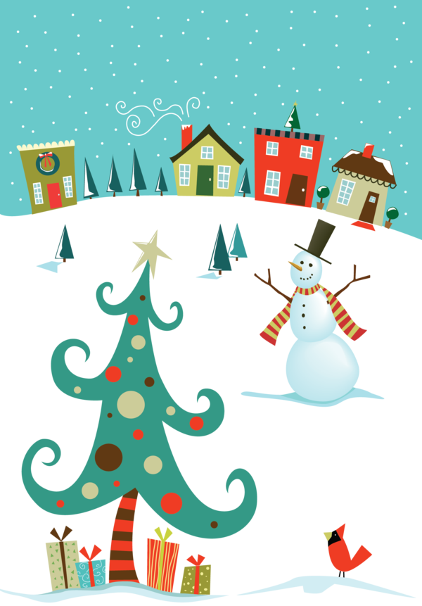 Transparent Christmas Tree Christmas Ornament Character Snowman Fir for Christmas