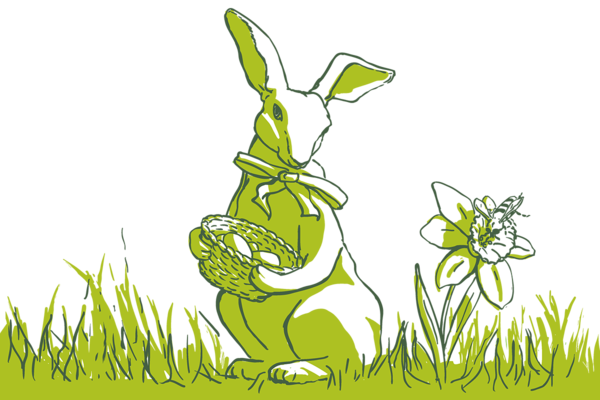Transparent Easter Bunny Easter Radioactive Waste Plant Green for Easter