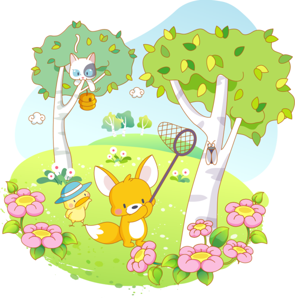 Transparent Alamy Cartoon Painting Green Yellow for Easter