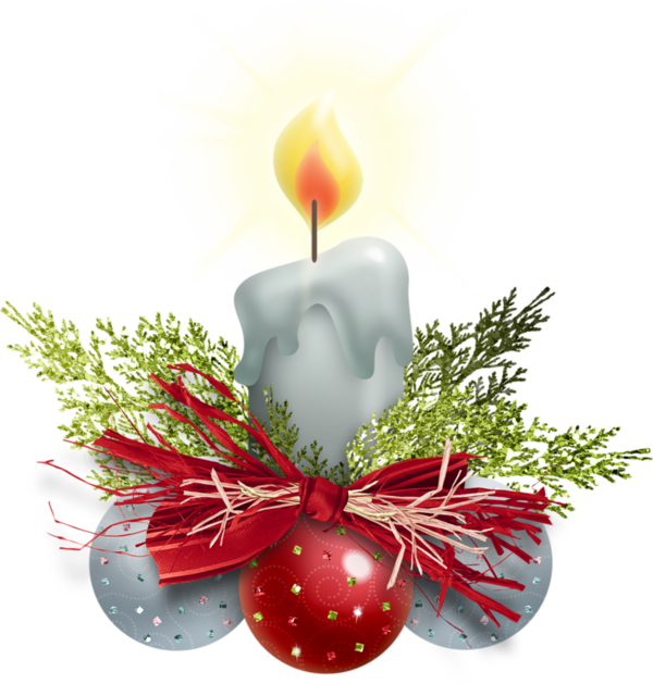 Transparent Candle Christmas Christmas Decoration Decor Flower for Christmas