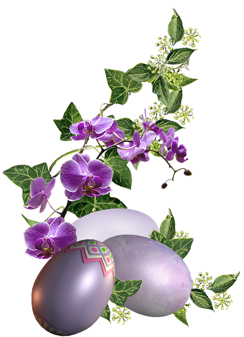 Transparent Blog Easter Anthology Flower Purple for Easter