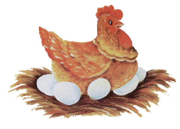 Transparent Rooster Chicken Hen for Easter