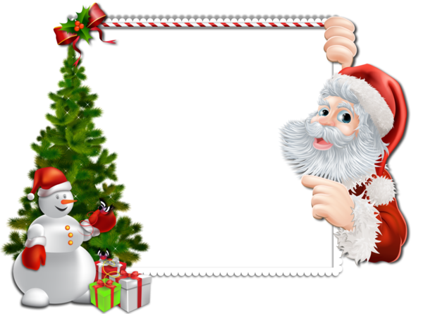 Transparent Santa Claus Picture Frames Christmas Christmas Ornament for Christmas