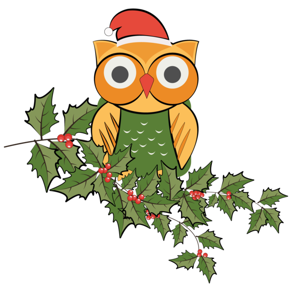 Transparent Owl Christmas Day Christmas Ornament Leaf for Christmas